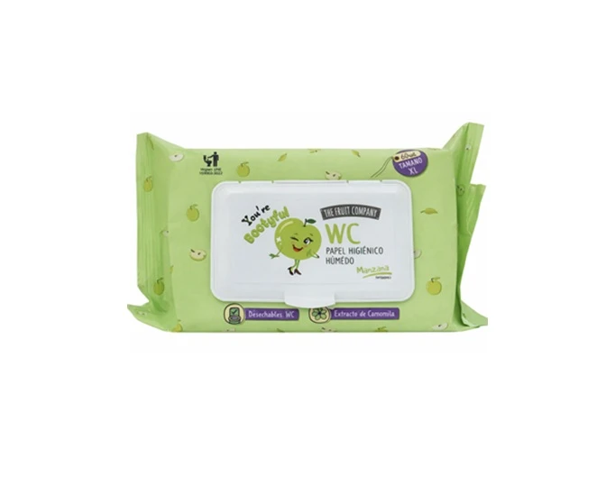 Hârtie Igienică Umedă Mere Mușețel 60buc The Fruit Company